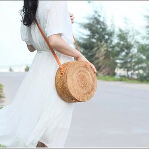 Leather/Rattan Bali bag
